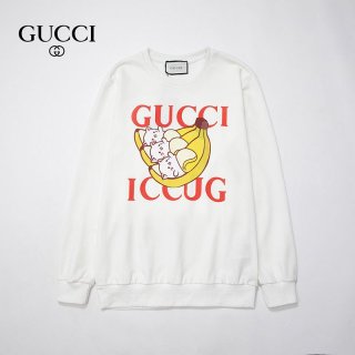 セール新作 グッチ 本物 シャツ ばなにゃ x グッチ スウェットシャツ コットン guw75580