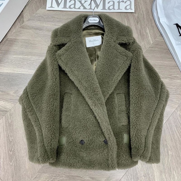 ★日本!!人気！マックスマーラ テディベア アイコン ジャケット 本物 グリーン mak71891