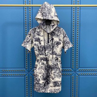 定番人気 ディオールオブリークミディアム丈ドレス 本物 dem49564