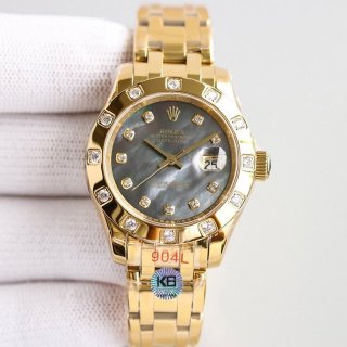 【関税込】 ロレックス 本物 デイトジャスト パールマスター 34MM rop99983