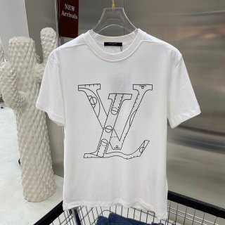 大人気!!新色ルイヴィトン Tシャツ 本物 21SS フロウティングLVプリンテッド vuk53418