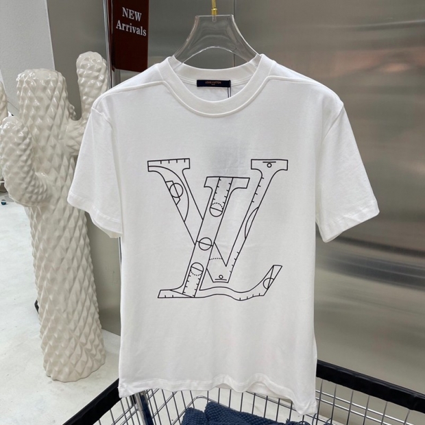 大人気!!新色ルイヴィトン Tシャツ 本物 21SS フロウティングLVプリンテッド vuk53418