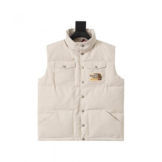 可愛い グッチ×ノースフェイス ダウンベスト本物 guv25253