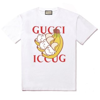 大人気!!新色 ☆グッチ☆ ばなにゃプリント オーバーサイズTシャツ本物 gub49687
