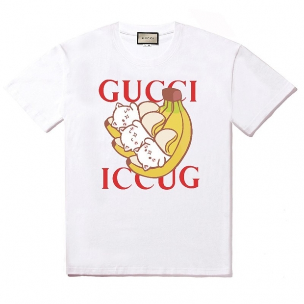 大人気!!新色 ☆グッチ☆ ばなにゃプリント オーバーサイズTシャツ本物 gub49687