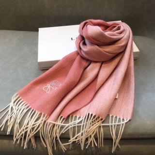 ★日本!!人気！ロエベ バイカラー スカーフ 本物(ウール&カシミヤ) low15665