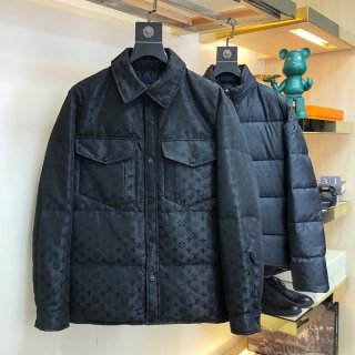 送料込 ルイヴィトン ジャケット 本物 モノグラム ネイビー 黒 vuy33997