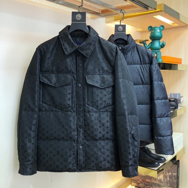 送料込 ルイヴィトン ジャケット 本物 モノグラム ネイビー 黒 vuy33997