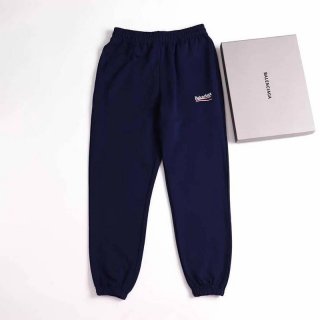 送料込バレンシアガ Political Campaign Sweat パンツ 本物★カーリーフリース　ブルー bak12802