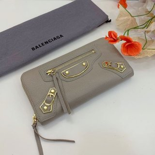 《大人気》バレンシアガ ラウンドファスナー 本物 長財布 小銭入れ付き/ネオクラシック ブラウン baf96233