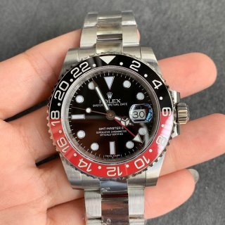 21AW新作ロレックス GMTマスター2 本物 自動巻き メンズ ブラック 直径40mm 116710BLNR
