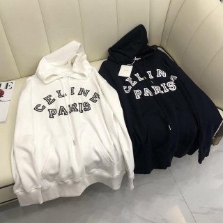 SALE【セリーヌ】"セリーヌ PARIS"フロック カシミア パーカー 本物 Cev35128