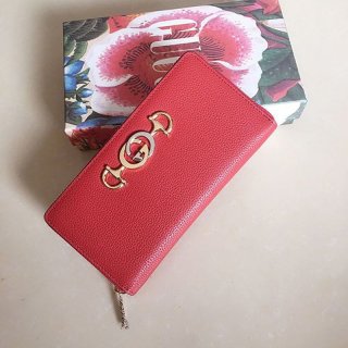 〔グッチ ズゥミ〕レザー ジップアラウンドウォレット本物gg21082708