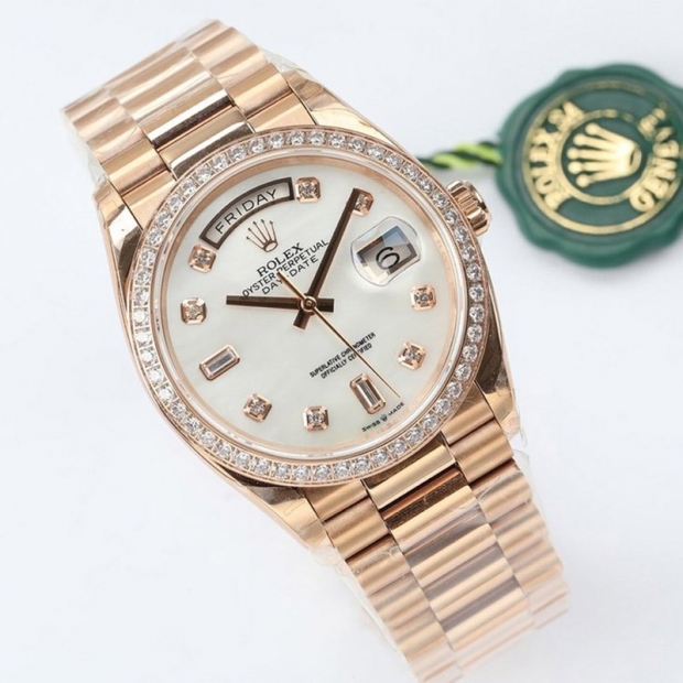 ★日本!!人気！ロレックス 時計 本物 デイデイト ホワイト 36mm rou61653