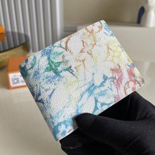21SS☆ルイヴィトン 財布 本物 ウォーターカラー スレンダー M80464