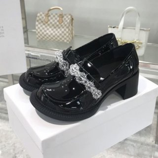 ★日本!!人気！メゾン マルジェラ メリージェーン パンプス 本物 ポリッシュドレザー Mas55730