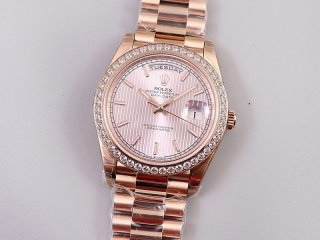 稀少 ロレックス 時計 本物 デイデイト 40mm ピンク メンズ roy75824