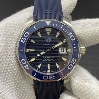 21-22AW タグホイヤー アクアレーサー 本物 自動巻き ブルー ステンレス WAY201B.FT6150