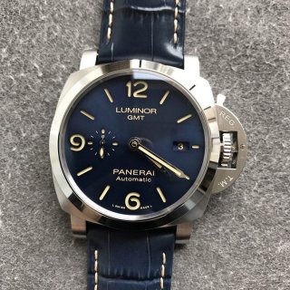 色鮮やかなブルー文字盤が人気！パネライ ルミノール GMT 本物 PAM1033