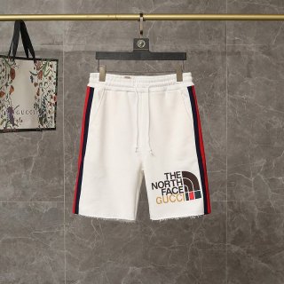 ノースフェイスxグッチ 本物ウェブプリントのアイボリーコットン製ショートパンツ Noa98673