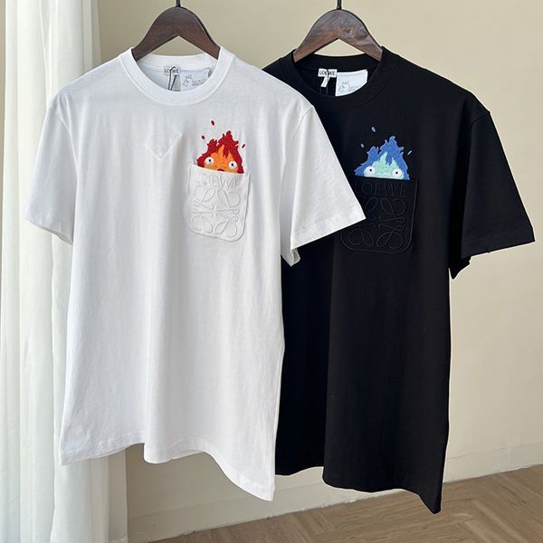 【使い勝手抜群】ロエベ ×ハウルの動く城 本物 カルシファー ポケットTシャツ 2色 lol62003