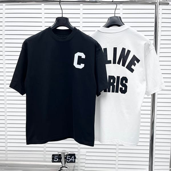 おすすめセリーヌ ルーズフィット コットンニット Tシャツ 本物 2色 Cek39724