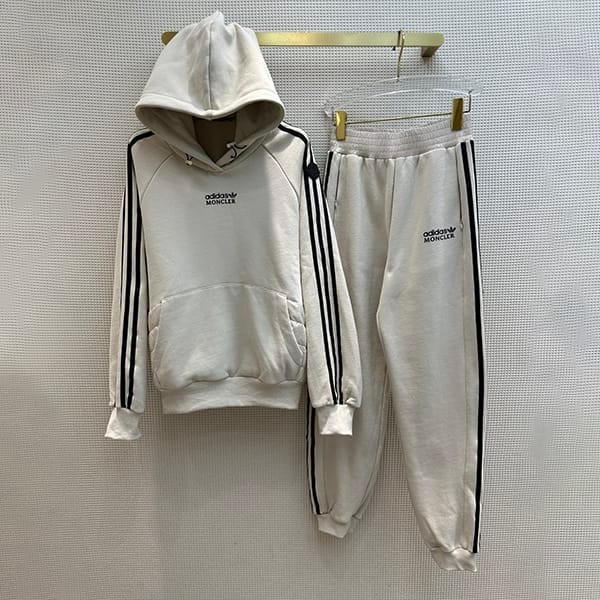 人気No1モンクレール adidas コラボ フーディ パーカー 本物 上下セット mop90970