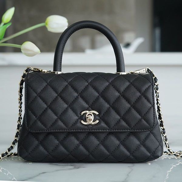 シャネル ココハンドル 本物 24cm ミニフラップ shw27560