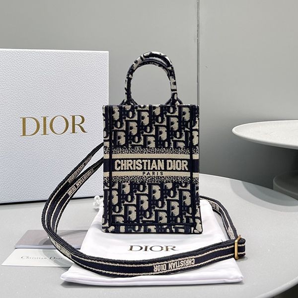一目惚れディオール BOOK TOTE 本物 ミニ フォンバッグ S5555CRIW_M928