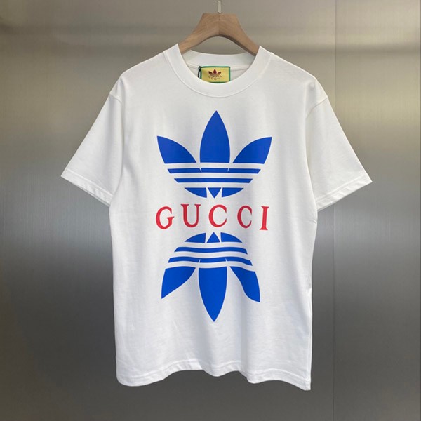 注目コラボ★ アディダス x グッチ 本物 コットンジャージー Tシャツ 半袖 548334XJEMJ9280
