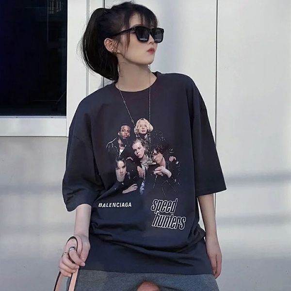 バレンシアガ★スピードハンターズ 本物 アップサイドダウン Tシャツ 698811TMVC91000