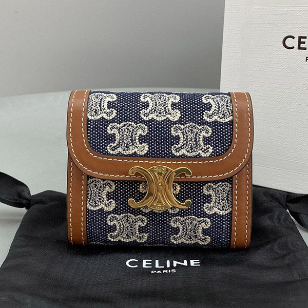21-22AWセリーヌ 本物 スモール フラップウォレット Ceu57538