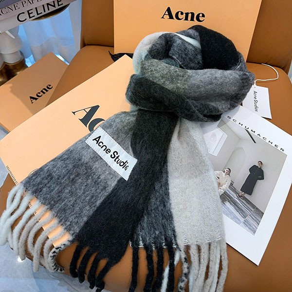 ◆完売間近!◆アクネストゥディオズ 本物 モヘアチェックスカーフ acg00188