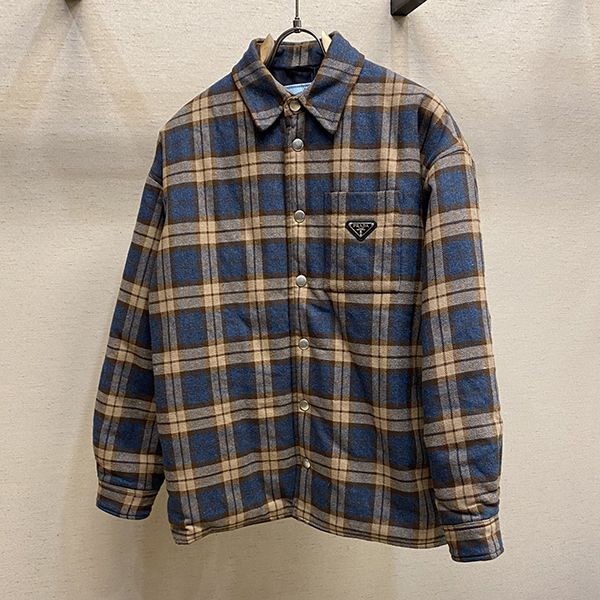 ☆超人気☆プラダ チェック柄ランバージャックジャケット 本物 pua84137