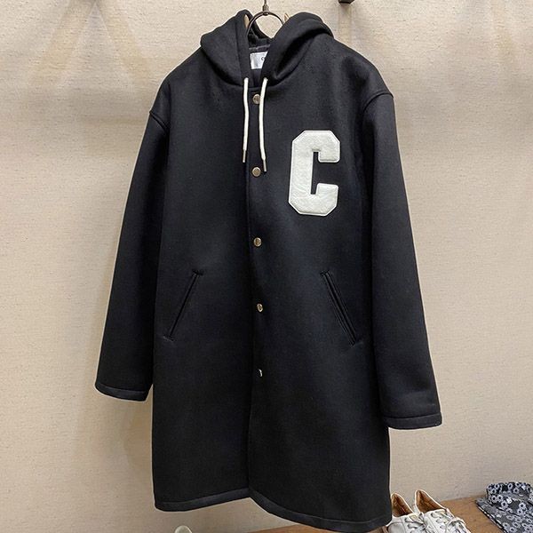 最安値挑戦 セリーヌ カレッジ ロング パーカー 本物 ウール Ces68466