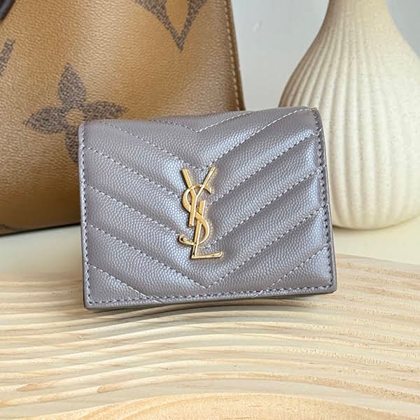 【使い勝手抜群】サンローラン ☆YSLロゴオリガミ ミニ財布 本物 Sac48579