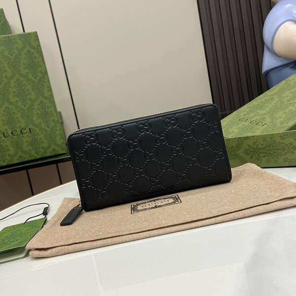 グッチ GG ラバーエフェクト 本物 ジップアラウンドウォレット guj83135