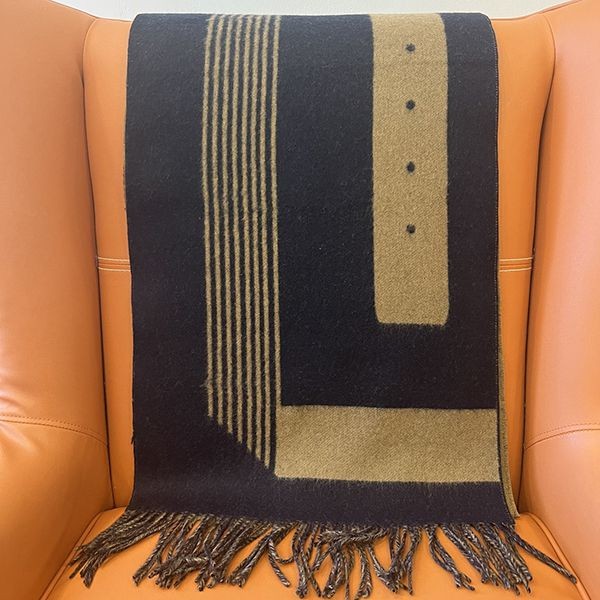 絶対欲しい！【エルメス】ストール 本物 Casaque Sangle a Boucle カシミア フリンジ erj15225