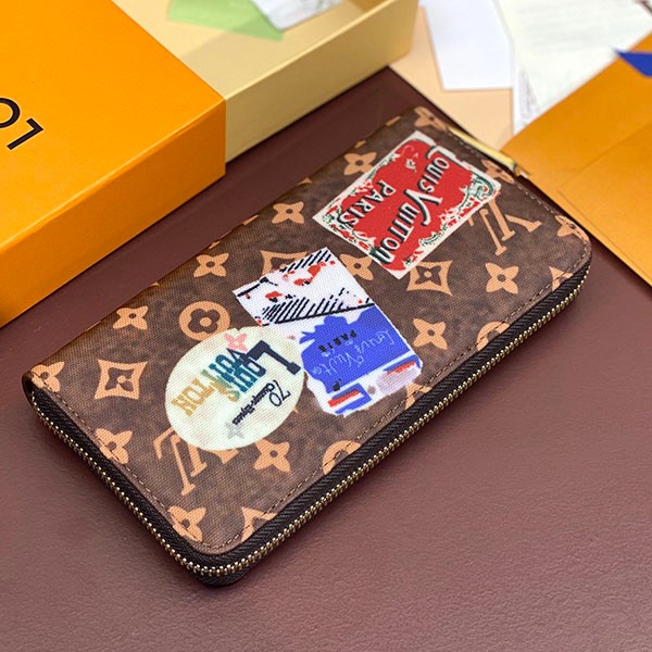 ルイヴィトン モノグラム ステッカー ジッピーウォレット 長財布 本物 M62149