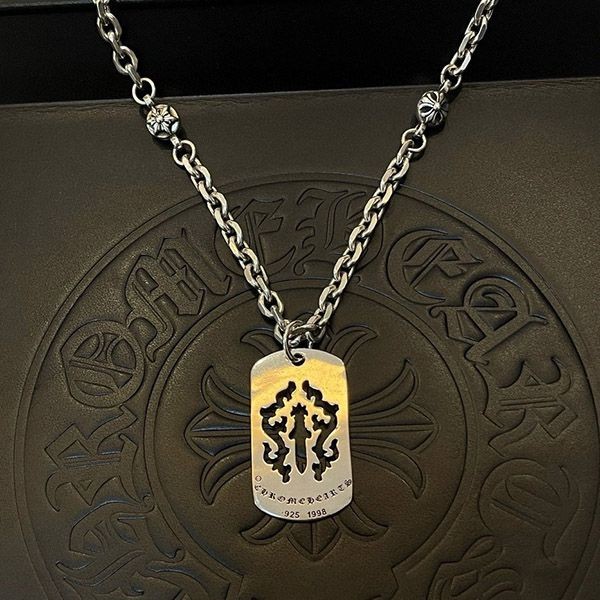 高品質 クロムハーツ ダガー ドッグ タグ ペンダント 本物 ネックレス Kul31664