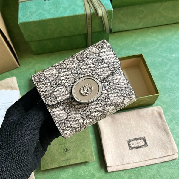 ★グッチ★Petite GG キャンバス*三つ折財布 本物 gua27723