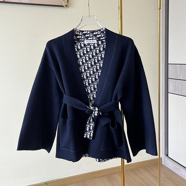 お気に入りディオール◇ベルト付き KIMONO ジャケット 本物◇リバーシブル des91145