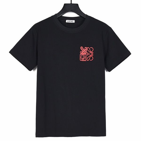 注目★ロエベ エンブロイダリー 本物 アナグラム Tシャツ lof75331