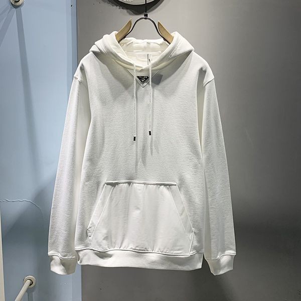 【お洒落☆シンプル】プラダ コットン パーカー 本物●ホワイト pum49539