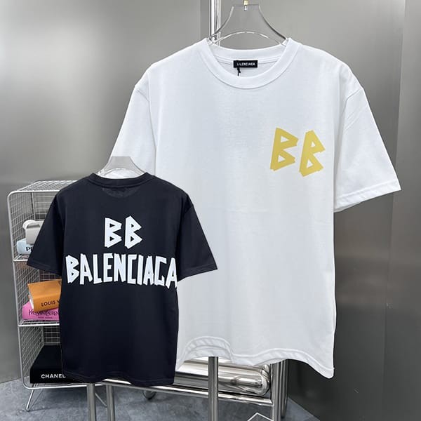 人気No1バレンシアガ Tシャツ 本物 ユニセックス ロゴ 2色 bat96318