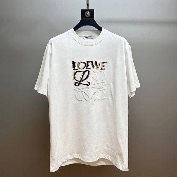 ロエベ コットン アナグラム 半袖 Tシャツ 本物 loj62875