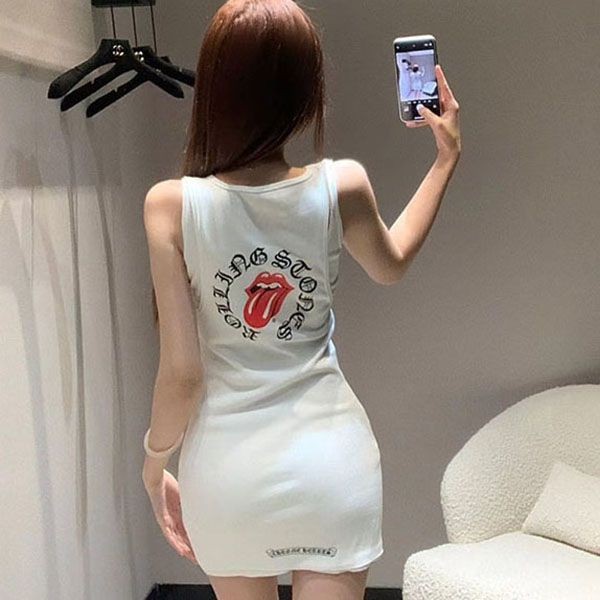 クロムハーツ ローリング 本物 ストーンズ タンクトップ Kuz18252