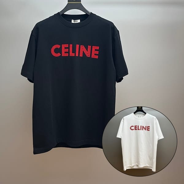 【使い勝手抜群】セリーヌ コットン ルーズ Tシャツ 本物 2色 Cel11051