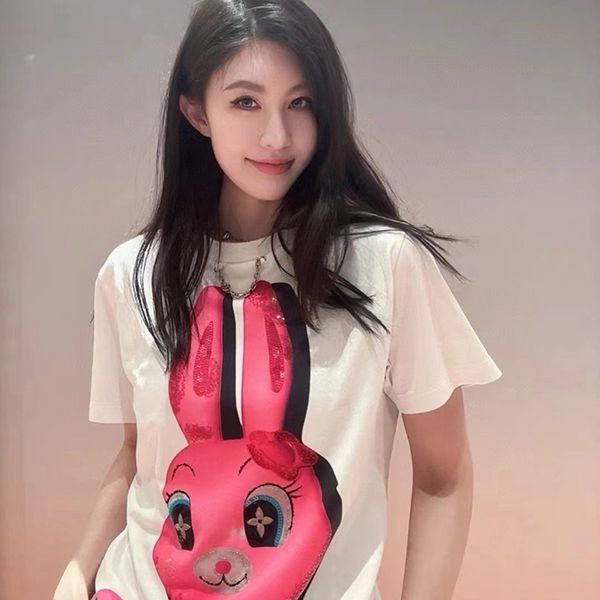 【遊び心あふれる☆】ルイヴィトン スパンコールウサギTシャツ本物 1AFTRW