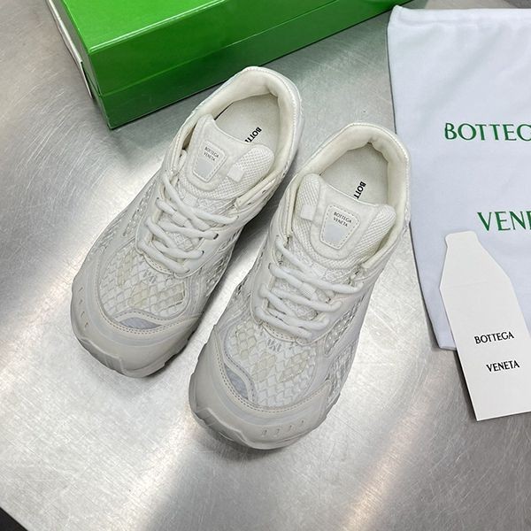 高品質ボッテガヴェネタ オービット ホワイト メッシュ ロゴ スニーカー本物 bol77518